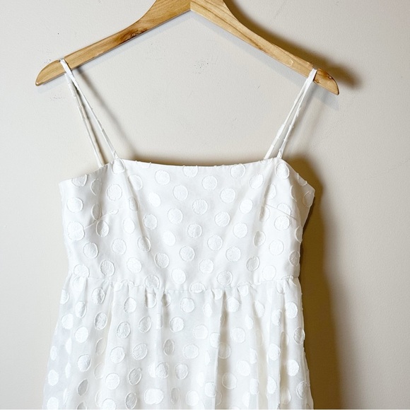 NWT Anthropologie Ivory Sachin & Babi Textured Polka Dot Mini Dress Size 4 - Picture 3 of 9